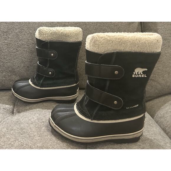 Sorel Children's 1964 Pac Strap Winter Snow Boots Black Size 11 - Picture 1 of 9